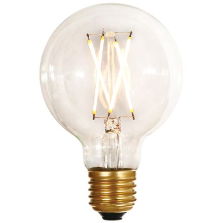 Globe G80 LED Filament Bulbs 6W E27 2700k 730lm Dimmable Clair