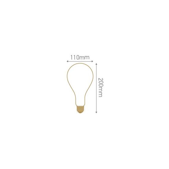 Ampoule Géante Filament LED TWISTED 240mm 4W E27 2000K 200Lm Dimmable Ambrée